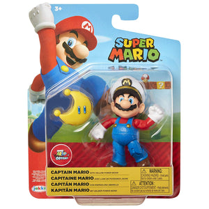 Nintendo Super Mario Captain Mario 4” Articulated Figure with Power Moon