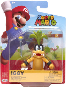 SUPER MARIO Collectible Iggy Koopa 4" Poseable Articulated Action Figure