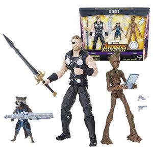 Avengers Infinity War Marvel Legends Thor, Rocket Raccoon, and Groot 6-Inch Action Figures - Toys R Us Exclusive