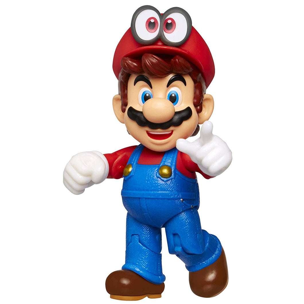 Nintendo Super Mario Odyssey Mario 4” Articulated Figure with Cappy