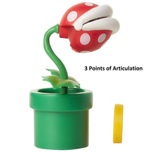 Nintendo Super Mario Piranha Plant 4” Articulated Figure with Coin