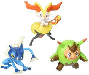 Pokemon Action Pose 3 Pack, Quilladin, Braixen & Frogadier