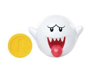 SUPER MARIO 4" Boo Articulated Figure with Coin Accessory
