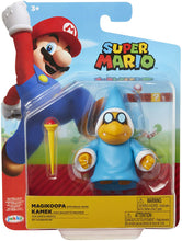 SUPER MARIO Nintendo Collectible Magikoopa 4" Poseable Articulated Action Figure with Wand Accessory