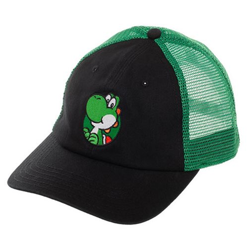 Super Mario Bros. Yoshi Washed Mesh Back Trucker Hat