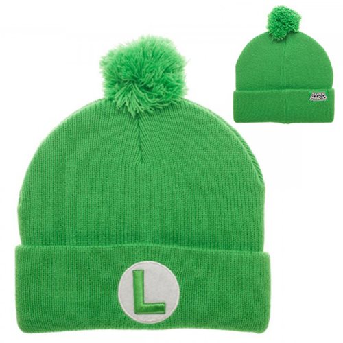 Super Mario Luigi POM Beanie