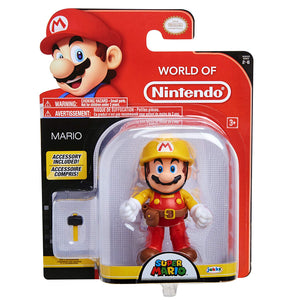 World of Nintendo 4" Maker Mario with Utility Belt Toy Figure