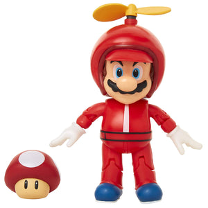 World of Nintendo 4" Propeller Mario Action Figure with Coin Action Figure