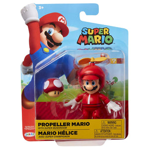 World of Nintendo 4" Propeller Mario Action Figure with Coin Action Figure