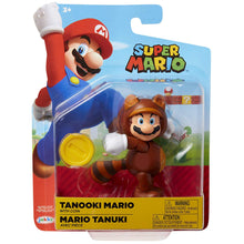 World of Nintendo 4" Tanooki Mario with Coin Action Figure