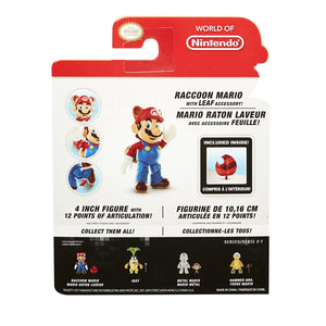World of Nintendo Raccoon Mario 4 inch Action Figure